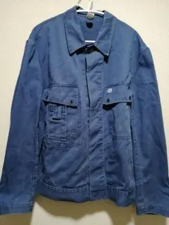 70s 80s ワークジャケット 青 ヨーロッパ古着 ユーロ