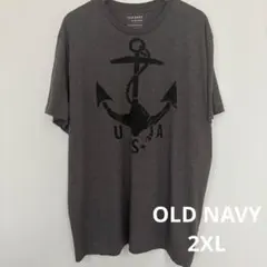 OLD NAVY オールドネイビー アンカーTシャツ 2XL グレー USA古着のサムネイル