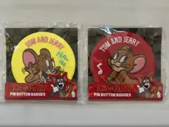 TOM &JERRY トムとジェリー 刺繍缶バッチ　2個セット