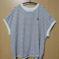 しまむら ユーエスポロアッスン フレンチスリーブ ボーダーTシャツ LLのサムネイル