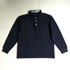 CAFÉ SOHO 長袖ポロシャツ ネイビー Lサイズ