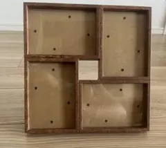 ブラウン木製4連フォトフレーム 23×23cmのサムネイル