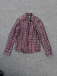 TAKEO KIKUCHI ネルシャツ 赤白黒