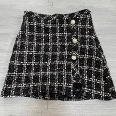 GRL ツイード スリットミニスカート インパン付き S