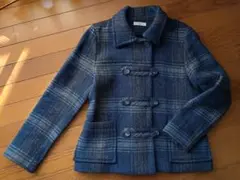 チェック柄 ショートコート レディース