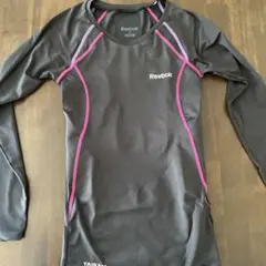 Reebok TAIKAN トレーニングトップ S 黒/ピンク