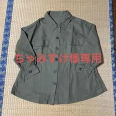 ワークシャツジャケット　カーキ　フリーサイズ