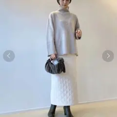 ミラオーウェン　ウールカシミアタートルネックニットトップス セーター ハイネック