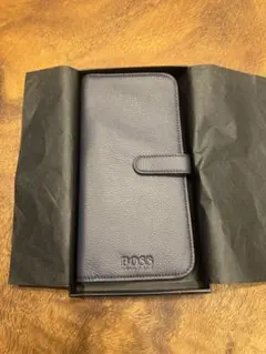 BOSS HUGO BOSS レザー カードケース ネイビー
