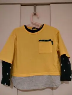 子供用 黄色 Tシャツ＆紺色長そでTシャツ 110cm