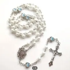 マリアのロザリオホワイトビーズ1点