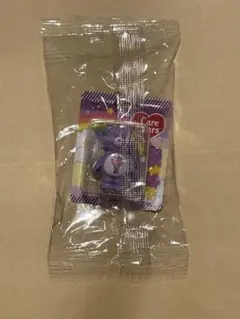 ケアベア ブリスターチャームコレクション シェアベア　紫キーホルダー