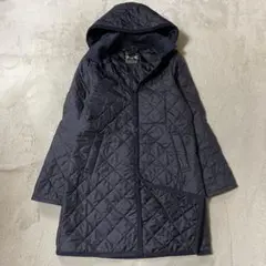 専用英国製 ラベンハム フード付キルティングコート ジャケット XLネイビー美品