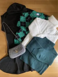 まとめ売り レディース ニット カーディガン ロングパーカー ワンピース バッグ