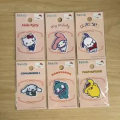 セリア　サンリオ　キャラクター パイルワッペンセット 6点