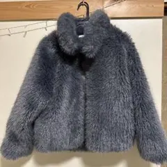 mily bilet グレー ファーコート