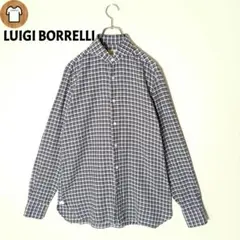 LUIGI BORRELLI ライトネルシャツ M イタリア製 B355のサムネイル