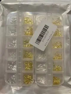 ネイルパーツセット ゴールド シルバー リボン キラキラ