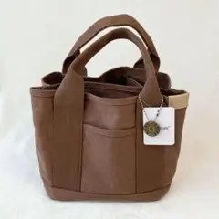 ミニトートバッグブラウン