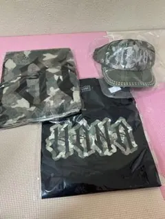 HANA Camo Big Tee L Big Towel CAP3点セット
