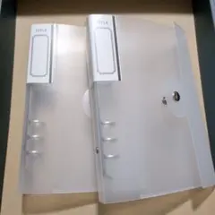 【新品・未使用】セリア 6リングバインダー フロスト 2個セット