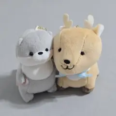 ニコぬいキーホルダー シカ カワウソ 2体セット ②