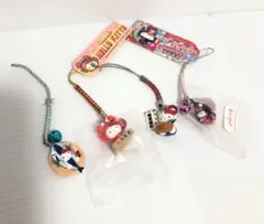 ハローキティー　ご当地限定ストラップ 4個セット　サンリオ　舞妓　カニ　野菜魚