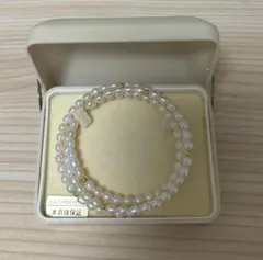 真珠 ゴールドビーズ 3連ブレスレット