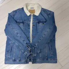 ボア襟付きデニムジャケット XLサイズ