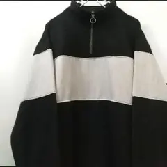 HOUSE OF BLUES スエード風ハーフジップ スウェット L 古着