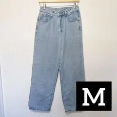 Dazy(M)ワイドデニムパンツ ライトブルー ワイドレッグ 韓国風