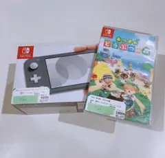 [良品]NINTENDO SWITCH LITE グレー+あつまれ　どうぶつの森
