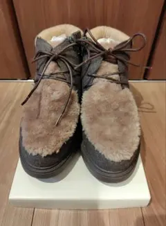 EDWIN レディース　ボア付きショートブーツ　Mサイズ　カーキ色