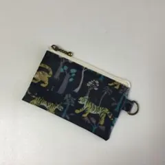ラミネートのリバティ☆虎柄ミニミニポーチ