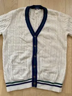 お値下げ！イーストボーイ　アイボリー ケーブル編み スクールカーディガン　11号