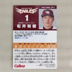 カルビー プロ野球チップス 松井裕樹 東北楽天ゴールデンイーグルス