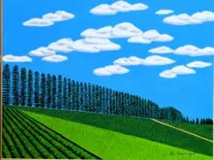 ★新緑の美瑛・谷村一男肉筆油彩画・F6 Amazon.co.jp: 夕日と厳島神社鳥居谷村一男肉筆油彩画F6額付