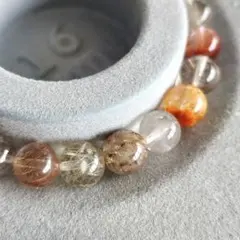 高品質 天然石 ミックス ガーデン ルチル クォーツ ブレスレット