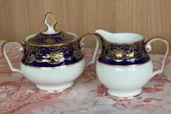 ノリタケ　スタジオコレクション コバルトブルー シュガーポットとクリーマーセット