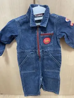 ミキハウス デニムロンパース 80