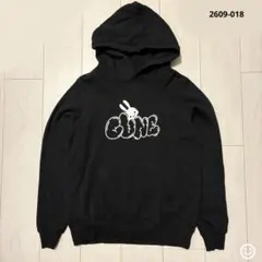 【希少デザイン】CUNE キューン バックプリント 漫画 コマ割 パーカー 黒