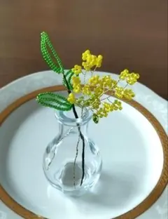 ハンドメイド ビーズフラワー 3本セット