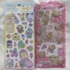 平成はっぴーフォンステッカーサンリオ・ドロップジェリーシール日焼けキティ