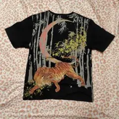絡繰魂 龍 菊柄 刺繍 Tシャツ ブラック 4L - メルカリ