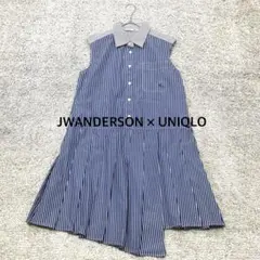 【JWANDERSON×UNIQLO】ストライプシャツワンピース ノースリーブ