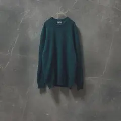 90s 英国製 ランズエンド ピュアウール ウール ニットセーター 古着