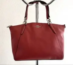 【美品】コーチ COACH ハンドバッグ スモール ケルシー サッチェル 赤