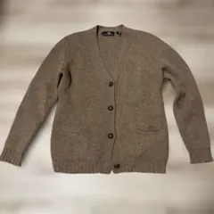 ビンテージ ウール100%カーディガン ブラウン