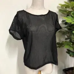 ブラック メッシュ Tシャツ Lサイズ【未使用品】