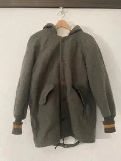 SKOOKUM◆ファラオコート/フード付/グレー/ジップアップ/コート/34/ウール/GRY/無地